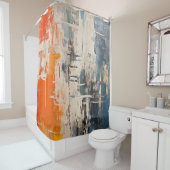 Rideaux De Douche Chromatic Crossroads Abstract Digital Painting (En situation)