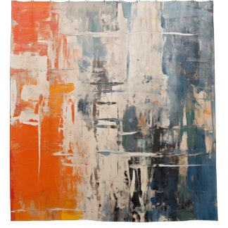 Rideaux De Douche Chromatic Crossroads Abstract Digital Painting