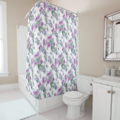 Rideaux De Douche Chrysanthèmes lilas (En situation)