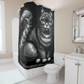 Rideaux De Douche Chubby Cat (En situation)