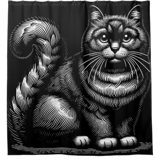 Rideaux De Douche Chubby Cat (Devant)