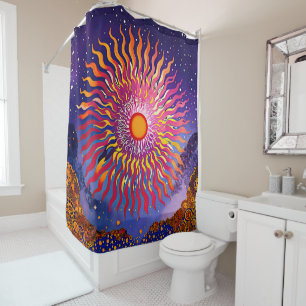 Rideaux De Douche « Chuchotements solaires dans le ciel » Le Soleil
