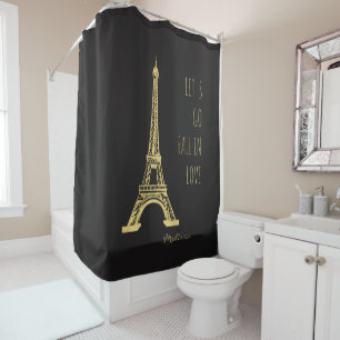 Rideaux De Douche Chute dans Tour Eiffel romantique de Paris  