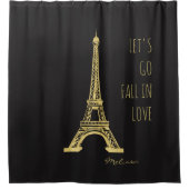 Rideaux De Douche Chute dans Tour Eiffel romantique de Paris | (Devant)