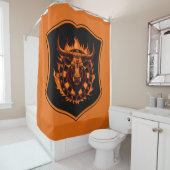 Rideaux De Douche Cible de fléchettes Armoiries avec tête de taureau (En situation)