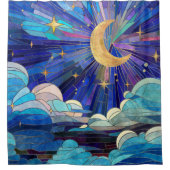 Rideaux De Douche Ciel nocturne - Art numérique Mosaic (Devant)