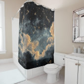 Rideaux De Douche Ciel nocturne avec étoiles (En situation)
