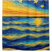 Rideaux De Douche Ciel nocturne étoilé (Devant)