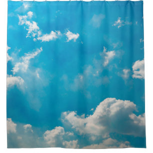Rideaux De Douche ciel nuageux et bleu fond abstrait, air, zone,