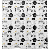 Rideaux De Douche Cils Glamour Noir Or (Devant)