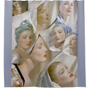 Rideaux De Douche circa 1940 belle impression femme