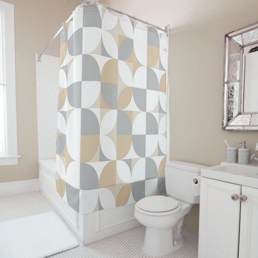 Rideaux De Douche Circular Flow – Bauhaus Style (En situation)