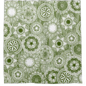 Rideaux De Douche cirque de mandala vert blanc (Devant)