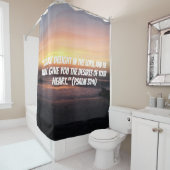 Rideaux De Douche Citation chrétienne de foi d'impression de coucher (En situation)