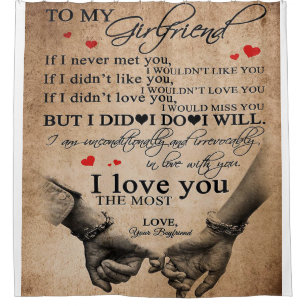 Rideaux De Douche Citation d'amour pour amie   Don de devis amusants