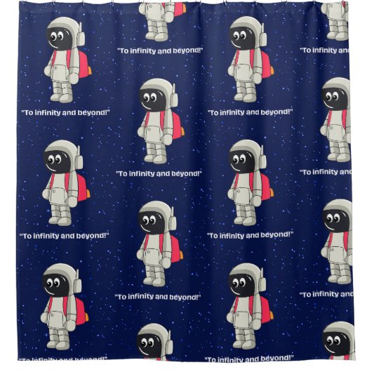 RIDEAUX DE DOUCHE CITATION D'ASTRONAUTE (Devant)