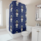 RIDEAUX DE DOUCHE CITATION D'ASTRONAUTE (En situation)