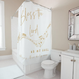 Rideaux De Douche Citation de l'Écriture de Dieu béni