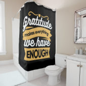 Rideaux De Douche Citations de la typographie de la Gratitude inspir (En situation)