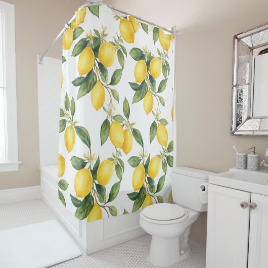 Rideaux De Douche Citron de Sorrente (En situation)