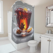 Rideaux De Douche Citron De Thé Épicé À L'Imaginaire Vivid (En situation)