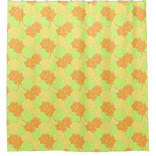 Rideaux De Douche Citron orange morceaux de citron vert agrumes oran