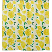 Rideaux De Douche citrons d'aquarelle - jaune et vert (Devant)