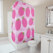 Rideaux De Douche Citrons roses Lemonade Fruits d'été Fun brillant (En situation)