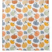 Rideaux De Douche Citrouille coloré Motif gourd  (Devant)
