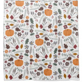 Rideaux De Douche Citrouille d'automne motif graphique contemporain (Devant)