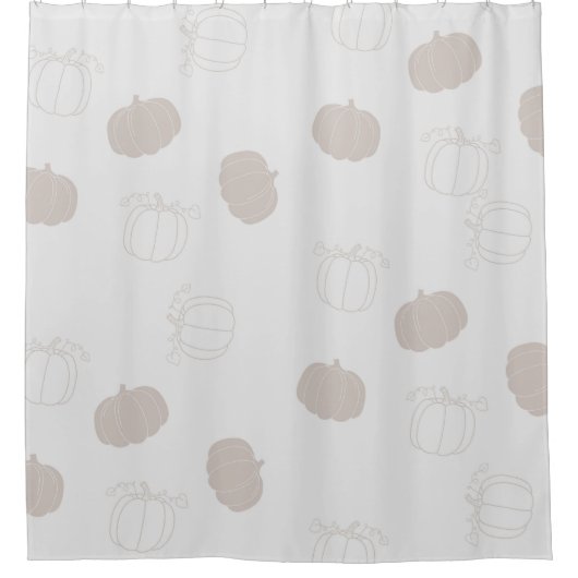 Rideaux De Douche Citrouille gris automne saison automne Motif (Devant)