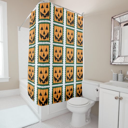 Rideaux De Douche Citrouille HALLOWEEN (En situation)