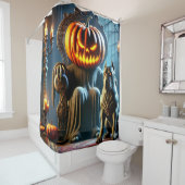 Rideaux De Douche Citrouille King (En situation)