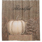 Rideaux De Douche Citrouille Pays Blanc Or Métallurgique Élégant Chu (Devant)