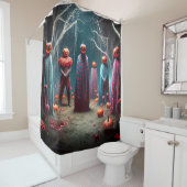 Rideaux De Douche Citrouilles d'Halloween (En situation)