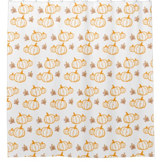 Rideaux De Douche Citrouilles et Feuilles de la récolte d'automne (Devant)
