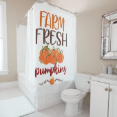 Rideaux De Douche Citrouilles frais de ferme (En situation)