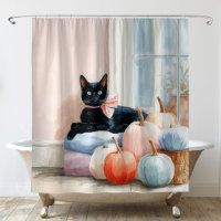 Citrouilles pastel automnales confortables Chat no