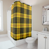 Rideaux De Douche Citrus Jaune Et Noir Plaid (En situation)