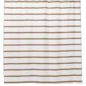 Rideaux De Douche Clair Brown lignes fines rayures Motif (Devant)