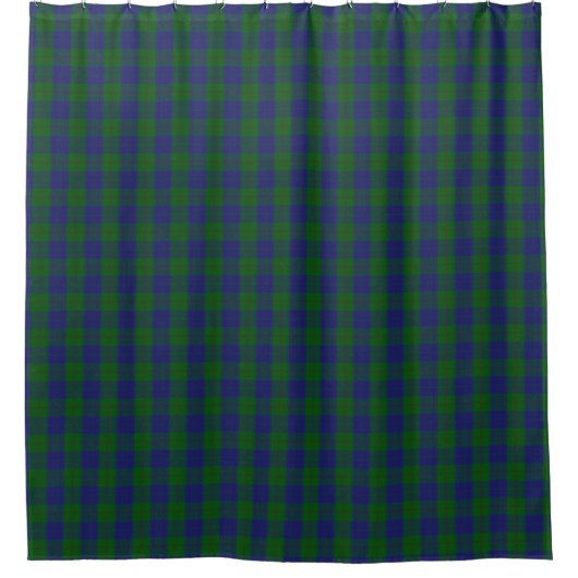 Rideaux De Douche Clan Barclay Chasse Green et Blue Tartan (Devant)