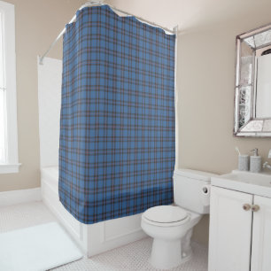 Rideaux De Douche Clan Elliot bleu et Brown Scottish Plaid