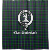 Rideaux De Douche Clan Sutherland Crest Badge et Tartan (Devant)