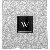 Rideaux De Douche Classé Blanc Faux Marbre Personnalisé (Devant)