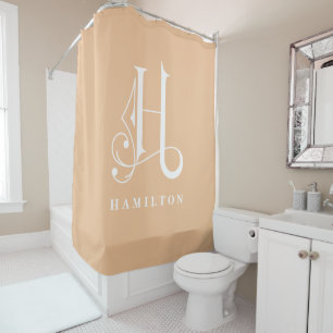 Rideaux De Douche Classe Sophistiqué Élégant Monogramme H Personnali