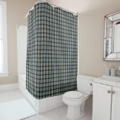 Rideaux De Douche Classic Blue Plaid Shower Curtain for Modern Man (En situation)
