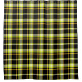 Rideaux De Douche Classic Jaune Noir Plaid Motif Retro Tartan (Devant)