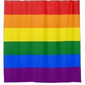 Rideaux De Douche Classic LGBTQ Rainbow Gay Pride Flag (Devant)