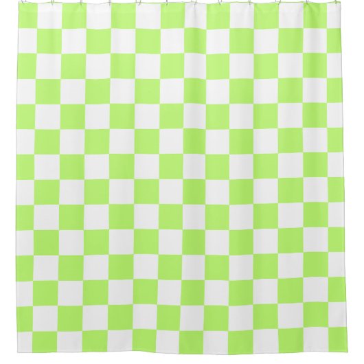 Rideaux De Douche Classic visual lime checkerboard  (Devant)