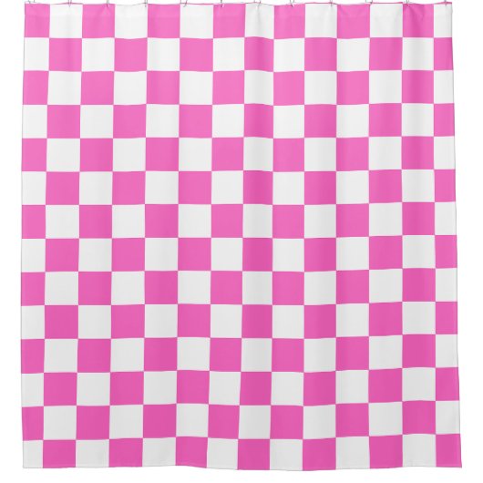 Rideaux De Douche Classic visual pink checkerboard (Devant)